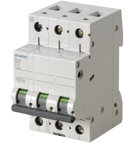 Breaker riel 3 x 63amp 5SL4363 7RC 10K Siemens, breaker proteccion